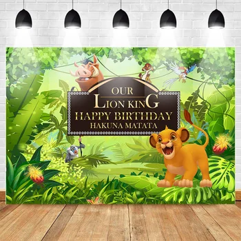 

Baby Jungle Lion King Backdrop Kids Childrens Boys Birthday Party Photography Background Safari Jungle Birthday Cake Table Decor