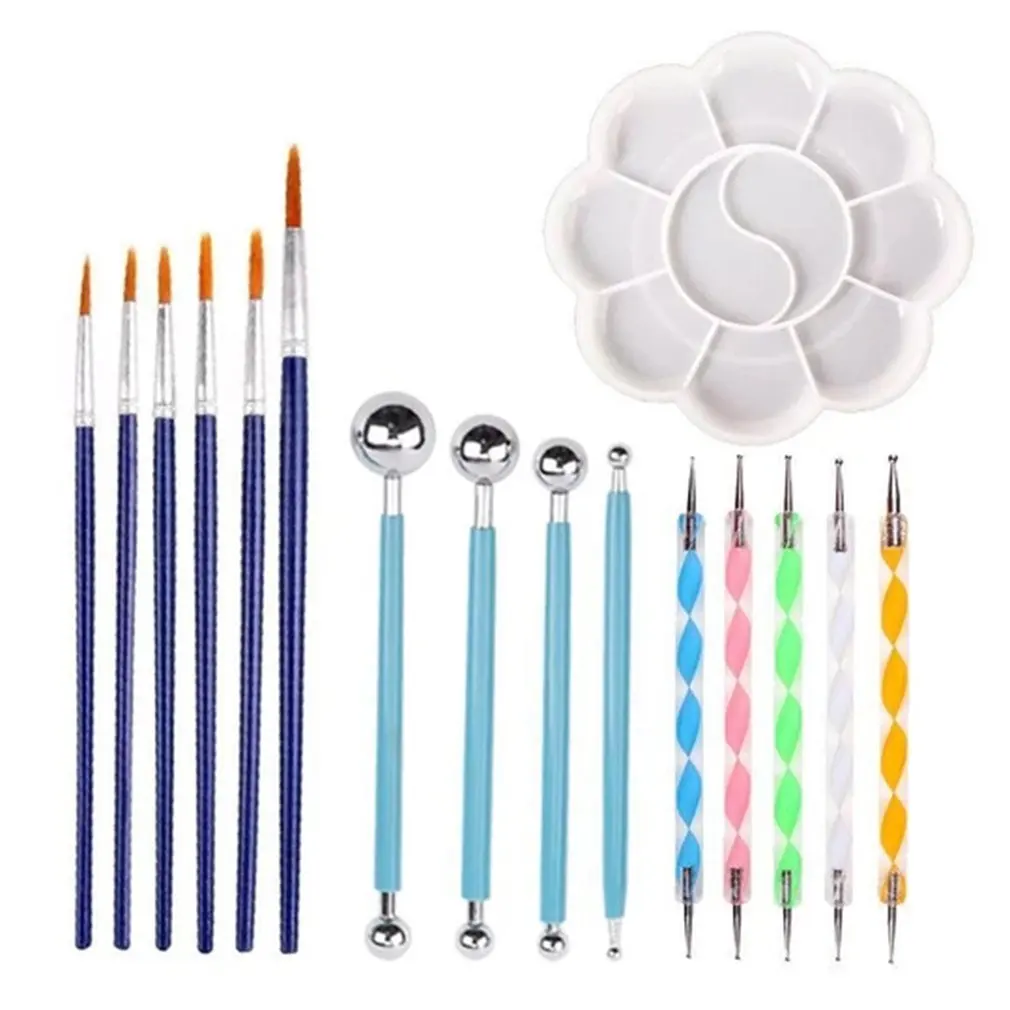 

DIY Dotting Tools Set Pen Paint Tray Pottery Nail Art Tool Kids Crafts Painting Drawing Mandala Stencil Tool