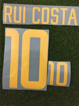 

2002 Portugal #10 Rui Costa 7 FIGO Printing #9 Pauleta # Nameset Customize Any Name Number Heat Transfer Soccer Patch