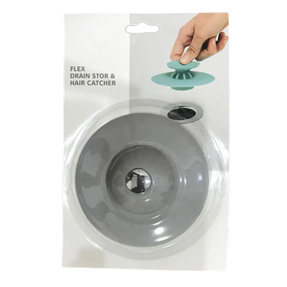gray TPR 207 фильтр для сточных вод, дезодорант для душа, удобный фильтр для слива пола, вставка для кухонной и ванной комнаты, анти-засорение - Цвет: gray