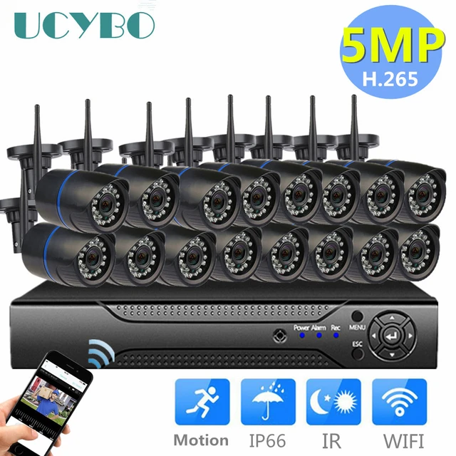 H.265+ 16CH 4K NVR Kit CCTV System 5MP IP Camera IR Outdoor Audio AI Bullet  Camera P2P Video Security Surveillance Set 4TB HDD - AliExpress