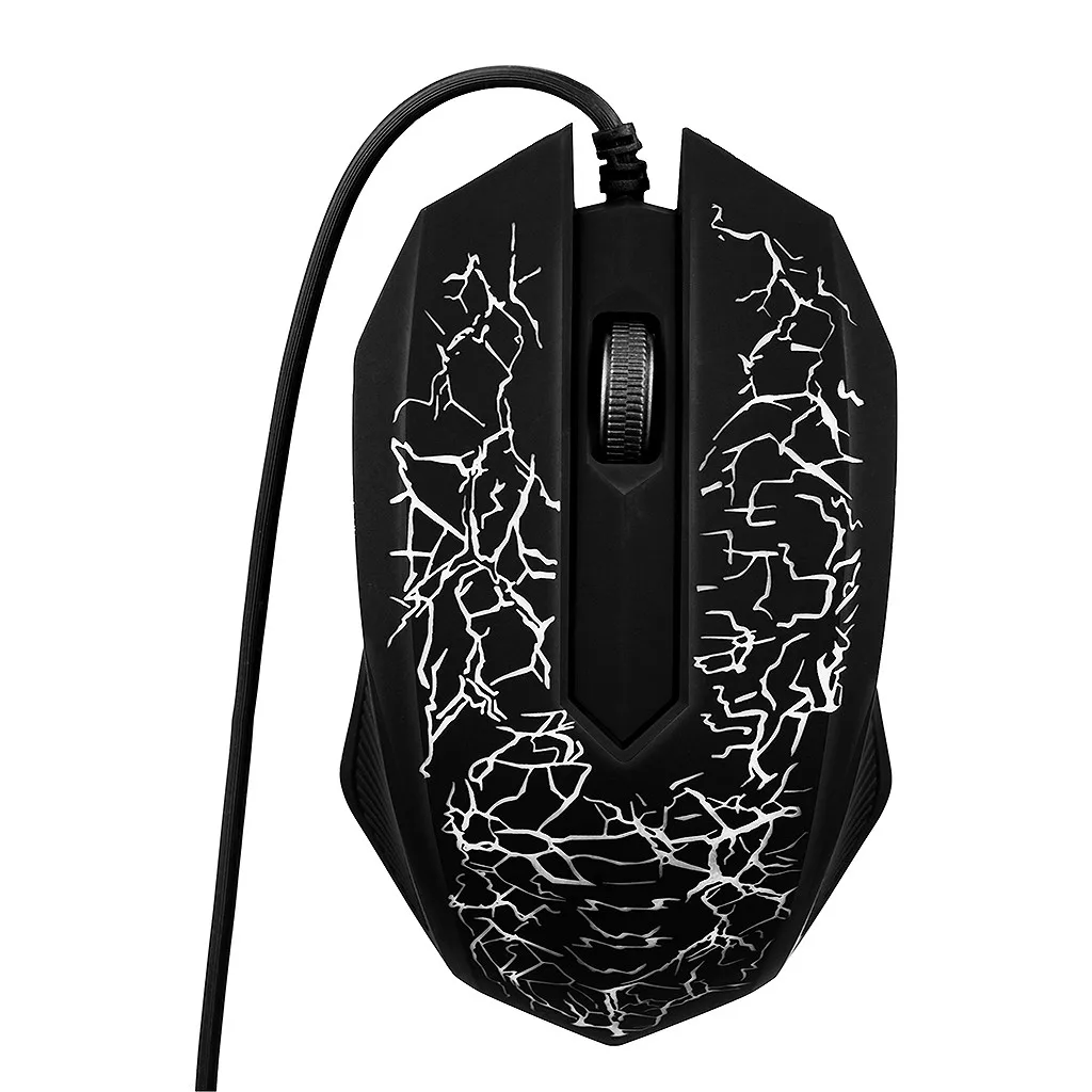 Ouhaobin Wired Mouse 2400DPI Ergonomic Gaming Mice Mouses LED Backlight For Laptop for game for Windows 10/8/7