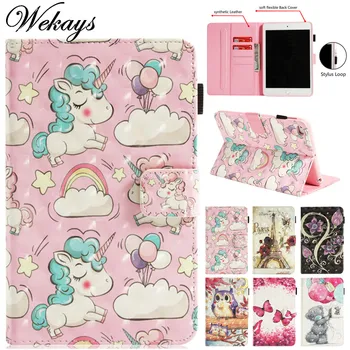 

Wekays For Coque Apple IPad Mini 4 Cartoon Unicorn 3D Leather Fundas Case For IPad Mini 4 Tablet Cover Case sFor Ipad Mini4 Kids