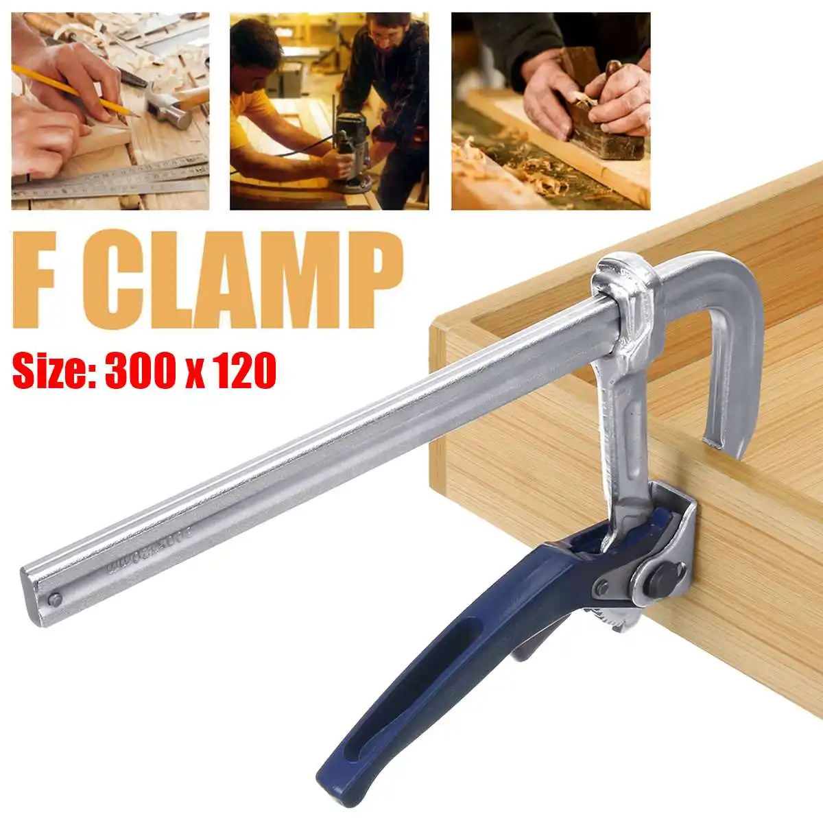 

300x120mm F Clamp Folder Woodworking Adjustable Clip Carpentry Device Durable Parallel Clamp Quick Release Ratchet Clamps