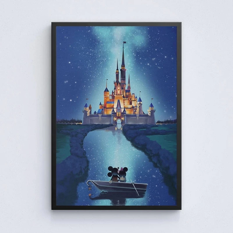 Póster impreso en lienzo de Castillo de Disney, pintura de Castillo de  dibujos animados, arte de pared de Castillo de Disney, decoración de pared,  regalo para el hogar|Pintura y caligrafía| - AliExpress
