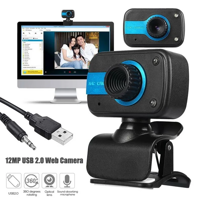 

HD 480P LED Webcam USB PC Computer Camera With Microphone Driver-free Video Webcam For Online Teaching Live Broadcast