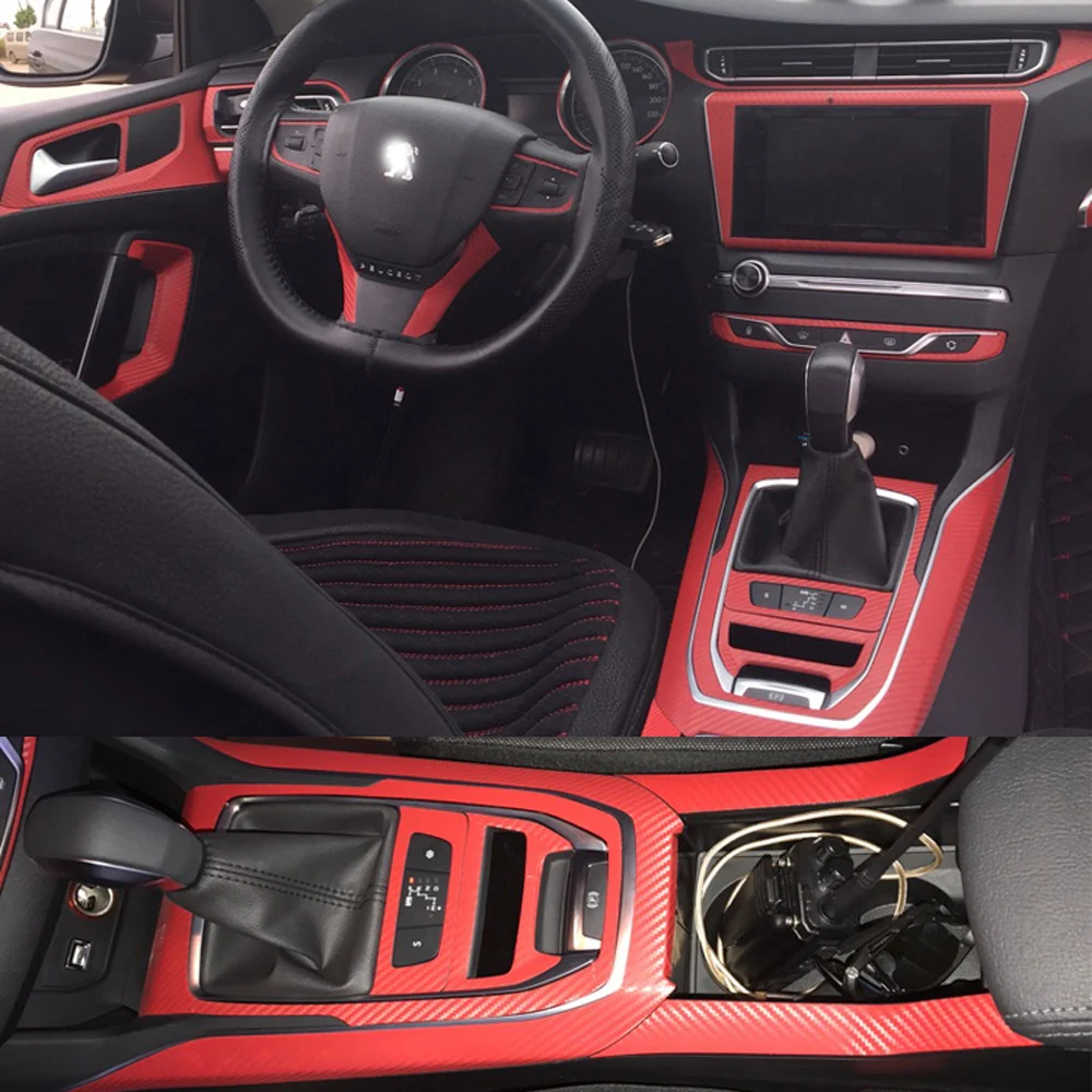Для Peugeot 408 2014-2018 панель Центрального управления дверная ручка 3D/5D наклейки из