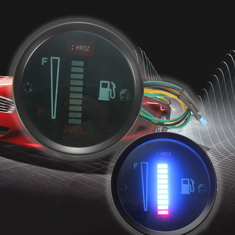 

12V DC 52mm Spared Indicator LED Display Accessories Lightweight Universal Modified Level Sensor Fuel Gauge For Car Motorcycle