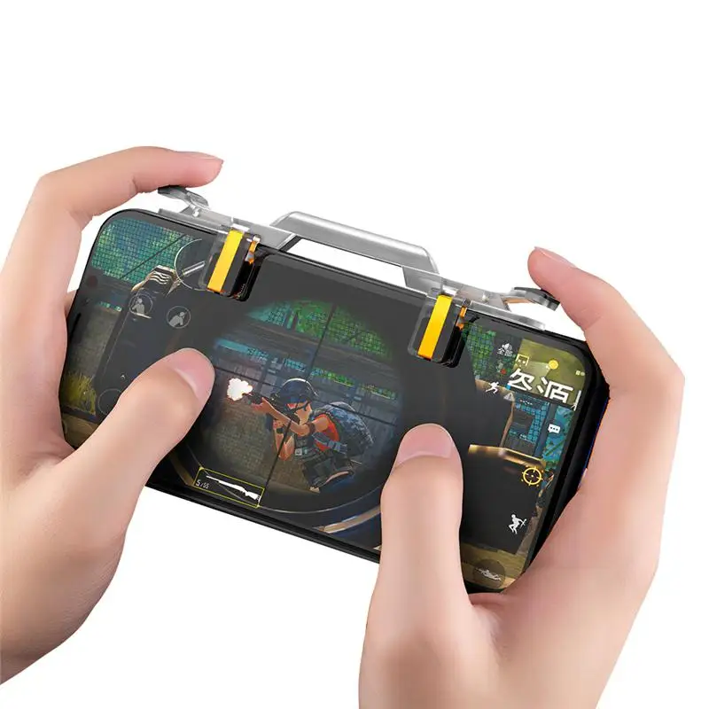  HiMISS Mobile Phone Gaming Trigger for PUBG Rules of Survival 1 Pair Phone Game Fire Button Aim Key