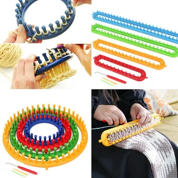 

DIY Knitting Knitting Machine Plastic Round Square Hat Knitting Tool Hat Scarf Knitting Machine Knitting Crochet Sewing Tool