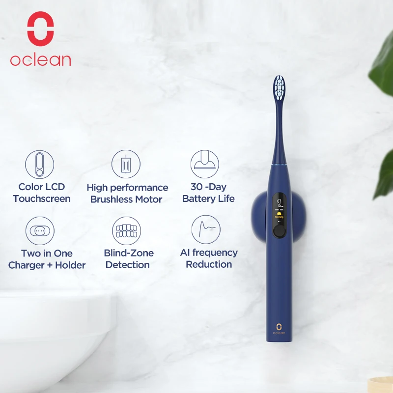 Global Version Oclean X Pro Sonic Electric Toothbrush Adult IPX7 2-in-1 Charger Holder Color Touch Screen Toothbrush Fast Charge Global Version Oclean X Pro Sonic Electric Toothbrush Adult IPX7 2-in-1 Charger Holder Color Touch Screen Toothbrush Fast Charge