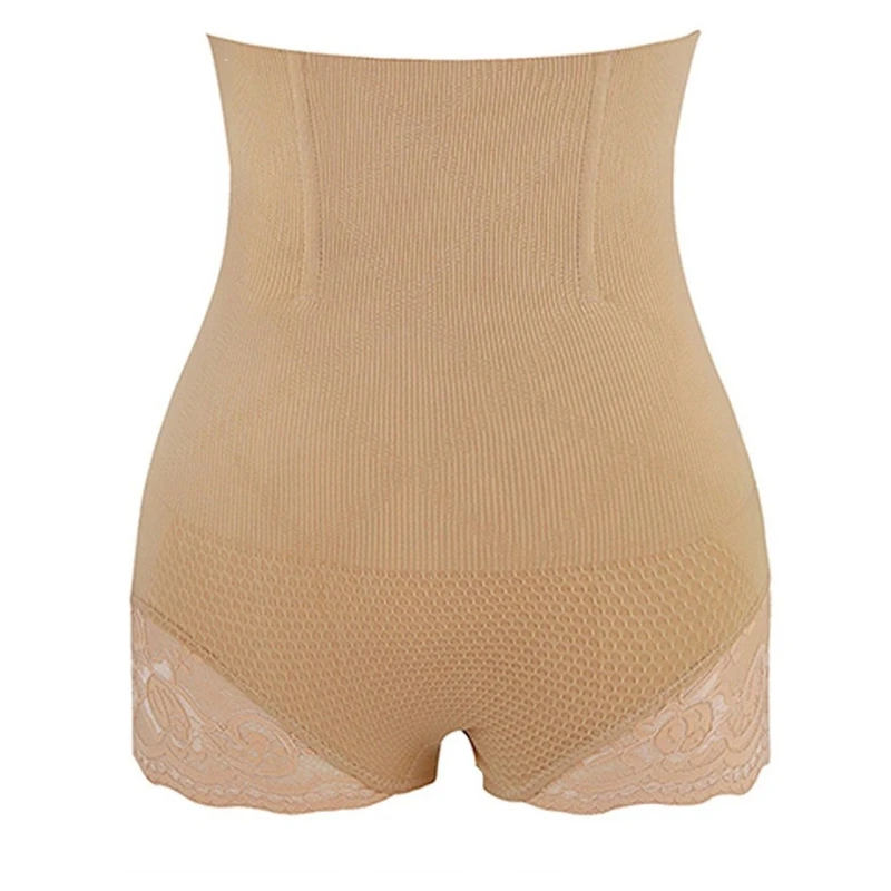 strapless shapewear Women High Waist Buttock Reveal Control Panties Lace Breathable Abdomen Hip Lifting Seamless Shaping Boyshorts yummie shapewear
