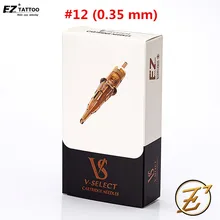 EZ V-Выберите татуировки иглы#12 0,35 мм круглый вкладыш иглы татуировки для картридж татуировки ручки 20 шт./кор