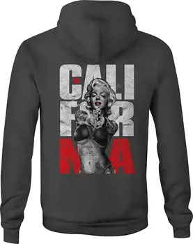 

Zip Up Hoodie California Marilyn Tattoos Hooded Sweatshirt for Men