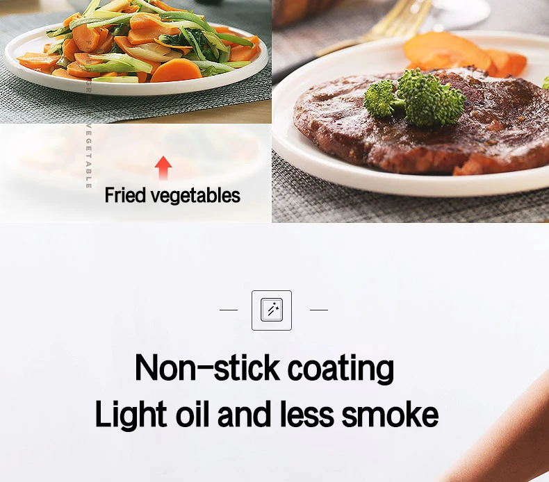 YUEWO 1500W Electric hot pot home multi-function electric Retrograde stepless thermostat frying pan dormitory cooking barbecue