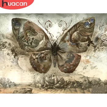 

HUACAN Diy Diamond Painting Animal Handmade Gift Mosaic Butterfly Embroidery Landscape Wall Stickers Diamond Art