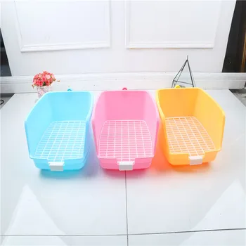 

Rabbit universal pet bathroom, toilet, pet products grid, easy to clean, new toilet, anti rabbit urine splashing