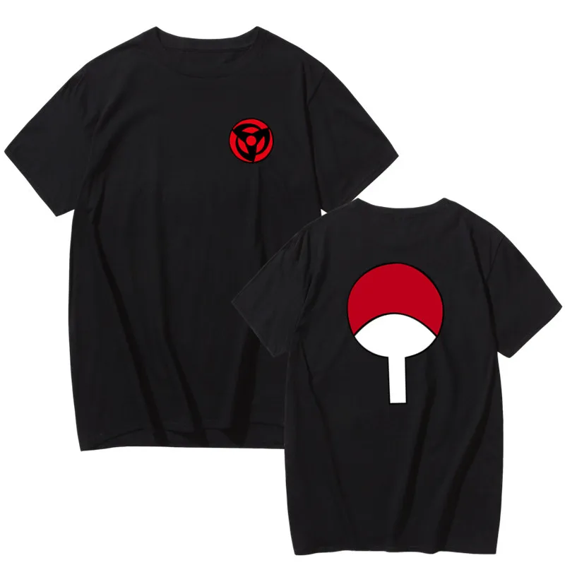 

Men's Summer Cool New Brand Naruto Uchiha Uzumaki Logo Print Short Sleeve T Shirt Multi Color Harajuku Tops Tees Unisex Shirts