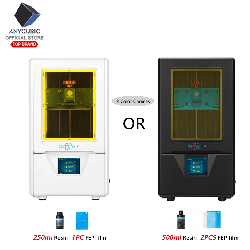 

ANYCUBIC Photon-S 3D Printer 2Colors Black/White 500ML LCD Upgraded Module Matrix Dual Z axis SLA PhotonS Printer 3d Drucker