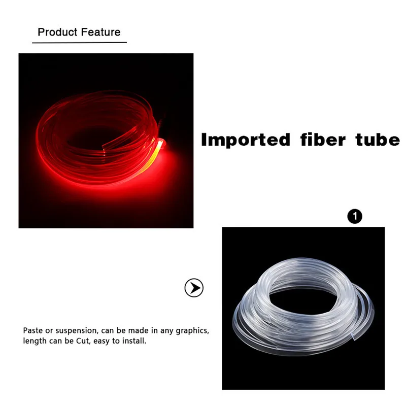 4 шт. светодиодные RGB ленты окружающего света приложение bluetooth управление для внутреннего оформления автомобиля свет лампы DIY музыка 8 м волоконно-оптический ремешок