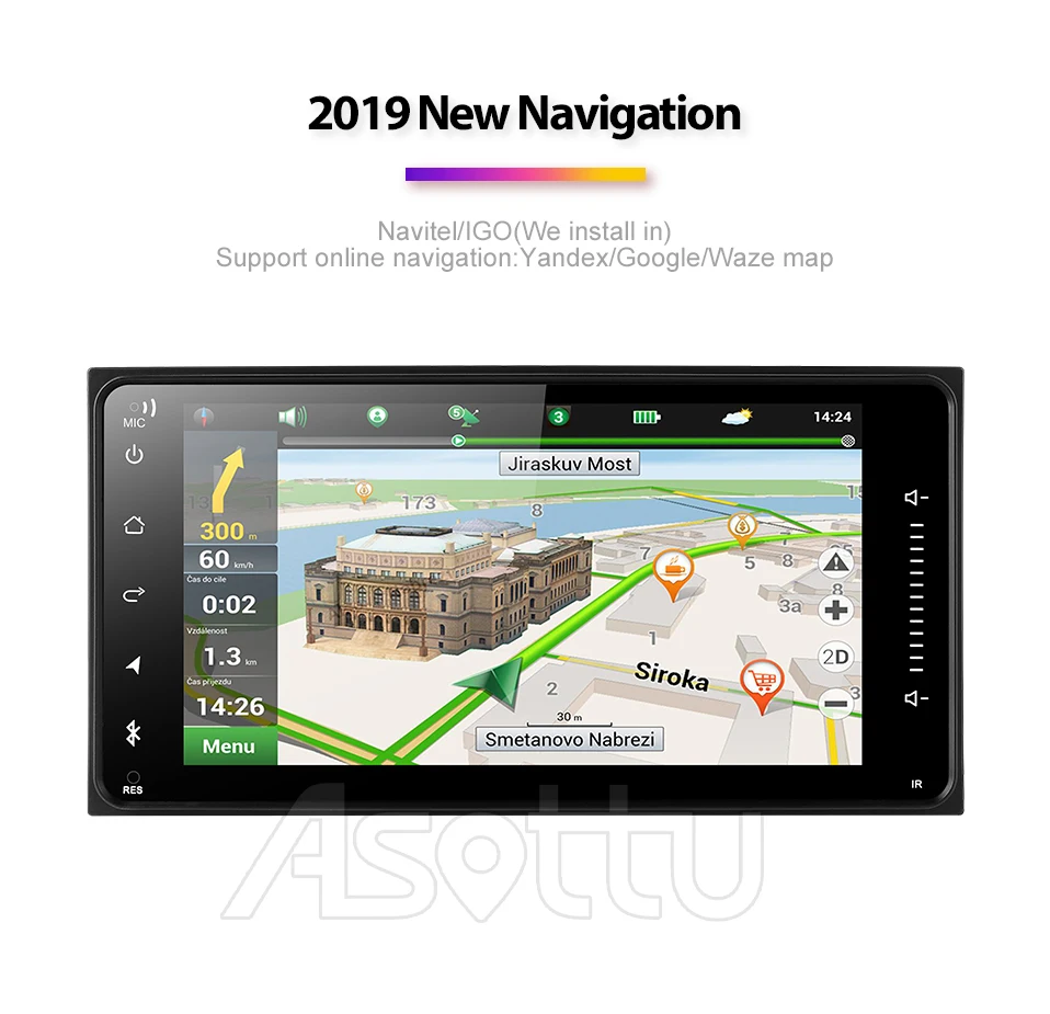 Asottu CHG7060 android 9,0 PX30 автомобильный dvd gps навигатор для Toyota Avalon AVanza Celica camry corolla Автомобильный Радио Видео плеер