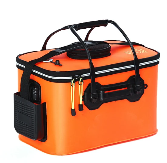 Orange(45x26x26) 5 цветов наружное Ведро складное ведро портативное походный котелок с ручкой рыболовные сумки EVA рыболовное ведро - Цвет: Orange(45x26x26)