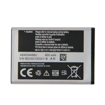 

2 Pcs Original Battery AB463446BU AB553446BU For Samsung C3300K X208 B189 B309 GT-C3520 E1228 GT-E2530 E339 GT-E2330 800mAh