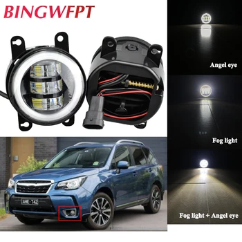 

1pair Car LED Fog Light + Angel Eye DRL Daytime Running Light 4000LM 12V For Subaru Forester 2013 2014 2015 2016 2017 2018