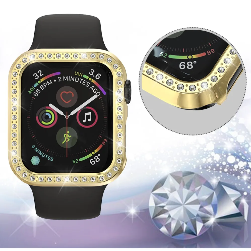 Защитный чехол для Apple Watch, версии 5/4/3/2/1 40 мм 44 расположен в городе дрель ПК Материал чехол s для наручных часов iWatch, версия 3, 2, 42 мм, 38 мм