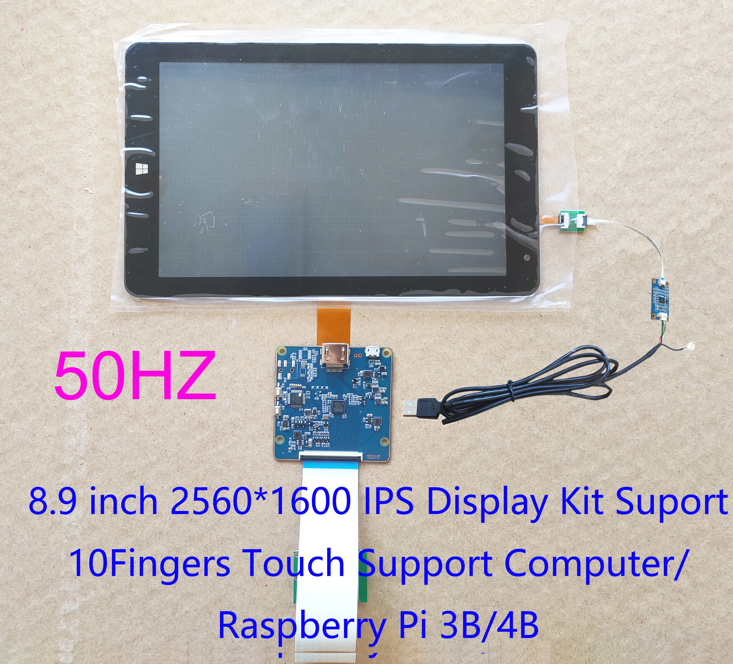 8 9 дюймовый TFTMD089030 2560*1600 2K HD дисплей в комплекте MIPI к HDMI с поддержкой Raspberry Pi 3/4 USB