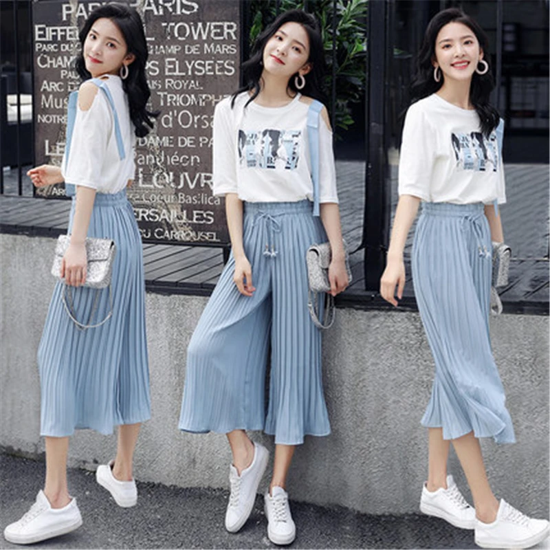 Newest Fashion Summer Costumes for Women 2 Piece Set Top and Pants Female Suits Offfice Lady Elegant Clothing LWL398 |
