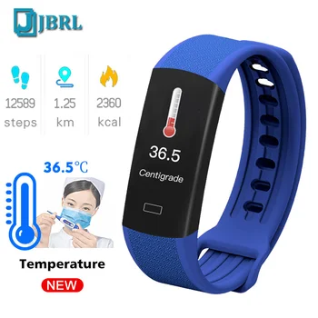 

2020 New Body Temperature Smart Band Men Women SmartBand Fitness Tracker Heart Rate Monitor Bracelet For Andriod IOS Wristband