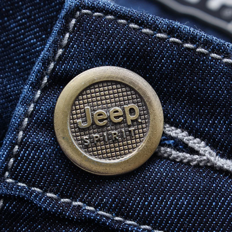 JEEP SPIRIT мужские джинсы повседневные джинсовые мужские джинсы хлопковые брендовые джинсы Homme прямые синие джинсы с средней талией Hombre Большие размеры 28-44