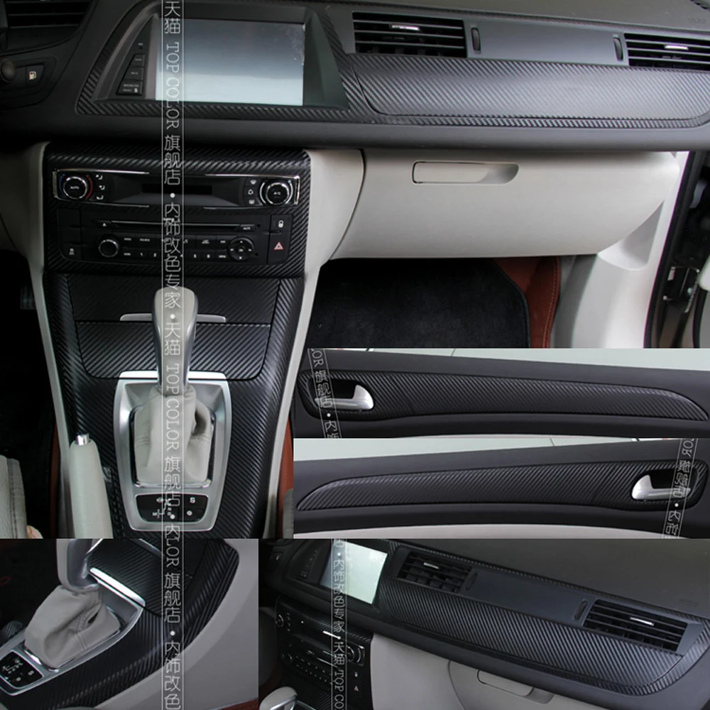 Для Citroen C5 2013- интерьерная Центральная панель управления дверная ручка 3D/5D наклейки из углеродного волокна наклейки для автомобиля Стайлинг cutted винил