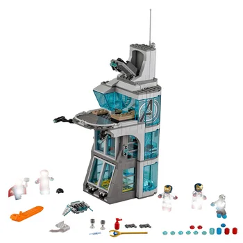 

Avengers Upgraded Version Superheroes Ironman Marvel Avenger Tower Gift Building Block Bricks Boy Kid Gift Toys For Children