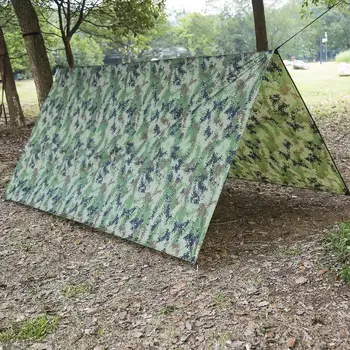 Outdoor Shelter Ultralight Tarp Camping Survival Sun Mat Shelter Beach Waterproof Shelter Multifunctional Rain Beach Awning 4