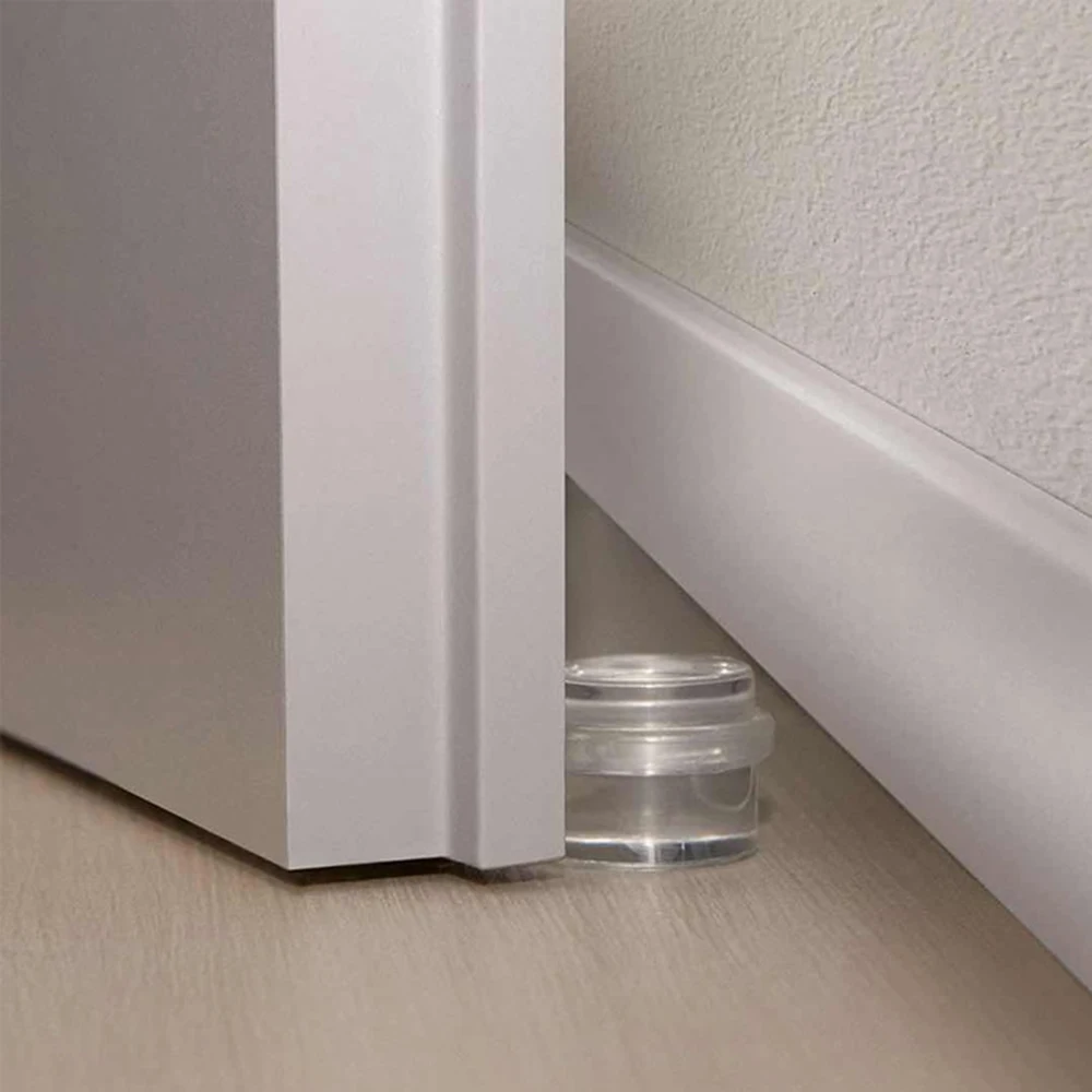 

Door Stop Transparent Acrylic Cylindrical Anti-Collision Buffer To Protect Walls And Furniture Self Adhesive Floor Door Stopper