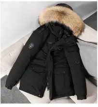 Aliexpress - 2021 New arrivel Men’s Thicken Down Jacket With Big Real Fur Collar Warm Men’s Down Jacket With Big Real Fur Collar Warm  Hooded