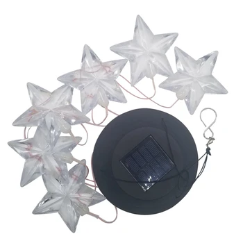 

Led Solar-Powered Star Lights Solar Wind Chime Light Transparent Star Color Colourful Light