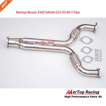 

Mertop RACE Y Pipe Decat Catless Straight Downpipe Exhaust FITS 350z Infin iti G35 (Fits: 350Z)