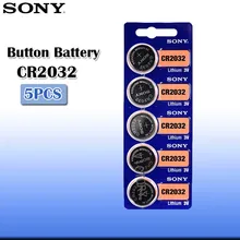 5 шт./лот оригинальная литиевая батарея sony CR2032 3 в для часов с пультом дистанционного управления, калькулятор CR2032 2032 кнопочные батарейки для монет