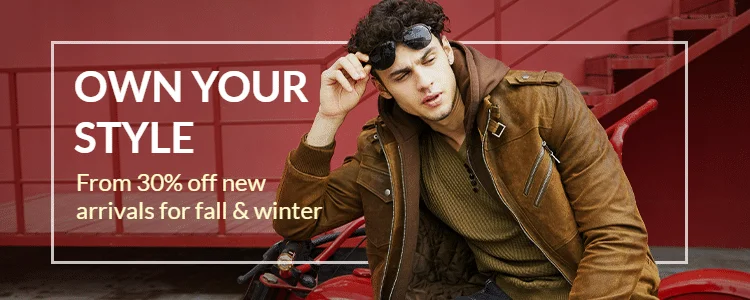 Own your style: From 30% off new arrivals for fall & winter!