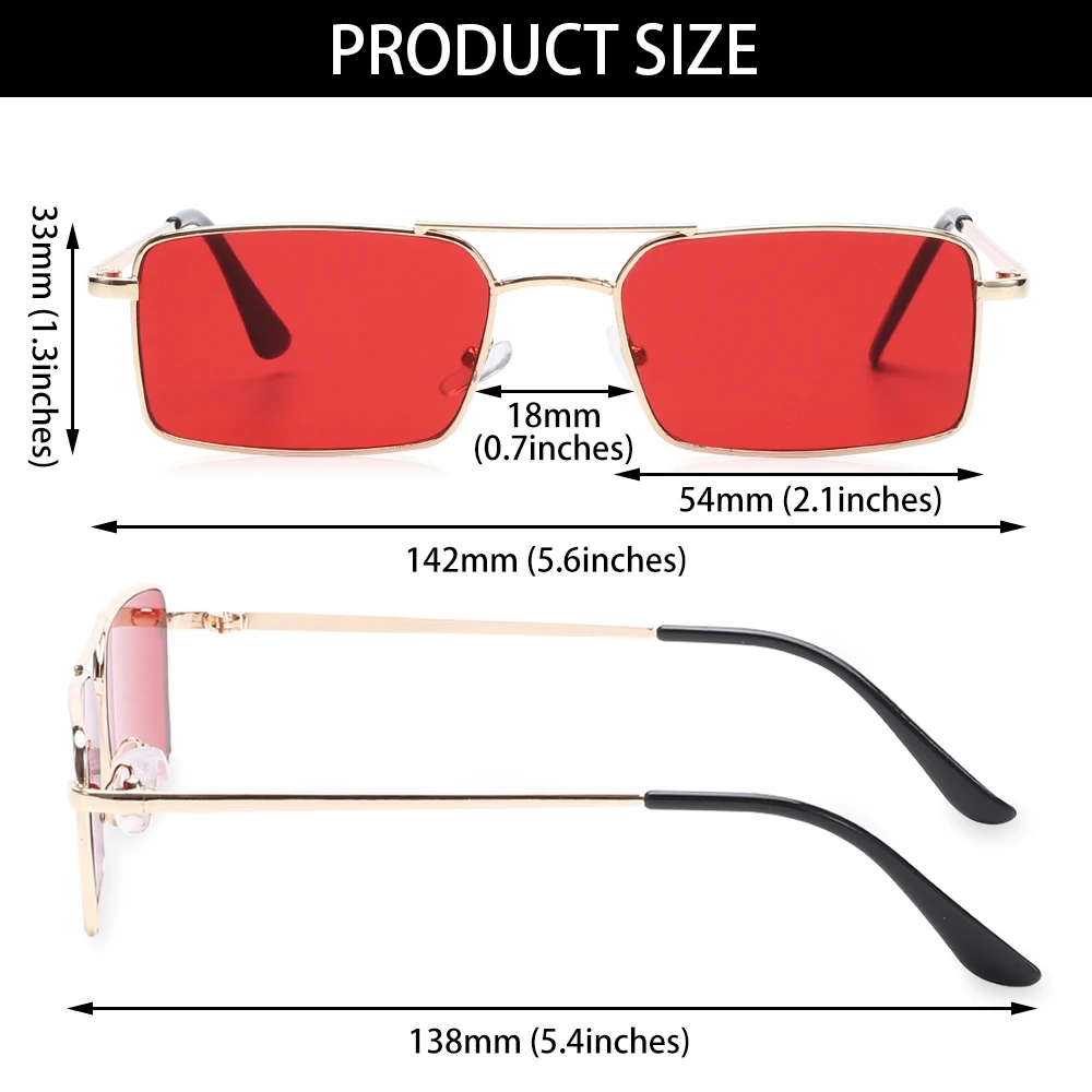 2021 Fashion Rectangle Rimless Sunglasses Square Vintage Glasses Luxury Design Unisex Retro Frame Gradient Glasses UV400 Eyewear big sunglasses