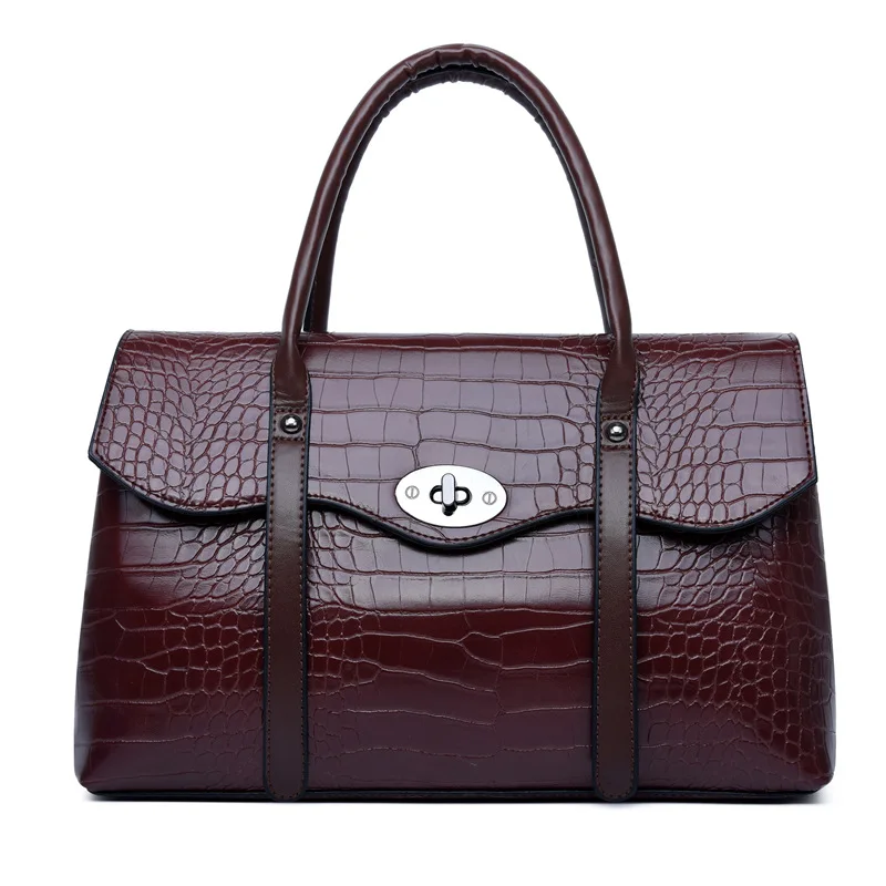 

Crocodile Pattern WOMEN'S Bag Bag Women's Elegant Handbag 2019 New Style Trend WOMEN'S Bag Fashion Women's Large Bag