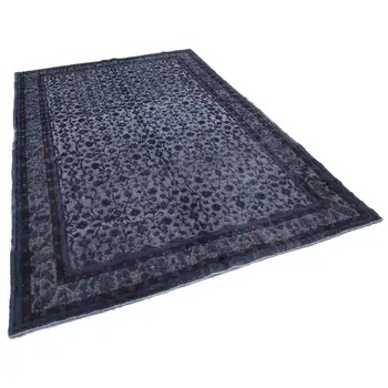 

206x300 Cm Grey Handmade Over Dyed Rug-7x10 Ft