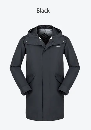Xiaomi Спорт Досуг ветронепроницаемое пальто водонепроницаемое ветрозащитное пальто в том же стиле для мужчин и женщин деловой плащ 2 цвета - Цвет: Черный