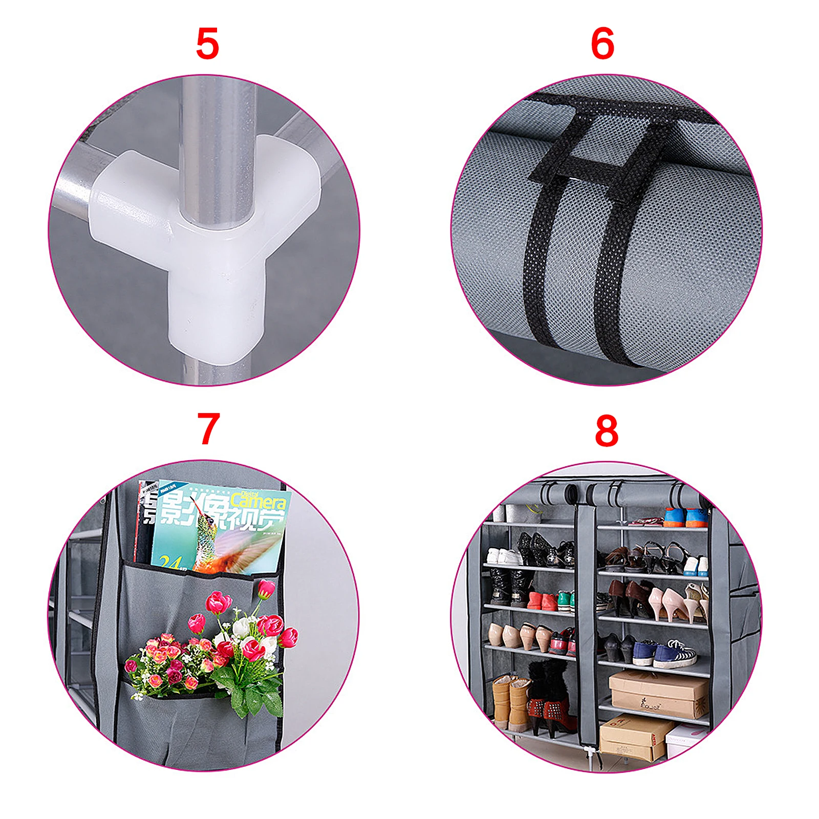 Non-Woven Large Fabric Wardrobe Portable Dust-Proof Waterproof Storage Cabinet Home Furniture Cabinets For Clothing Non-Woven Large Fabric Wardrobe Portable Dust-Proof Waterproof Storage Cabinet Home Furniture Cabinets For Clothing