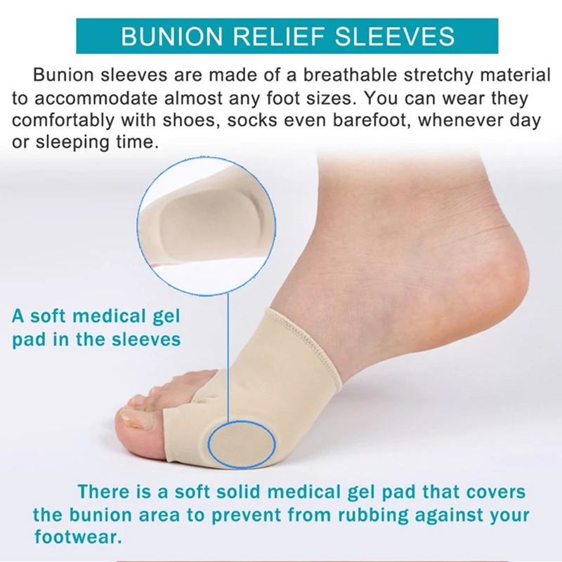 7Pcs/Set Bunion Corrector Gel Pad Stretch Nylon Hallux Valgus Protector Guard Toe Separator Orthopedic Supplies Foot Care Tool 3