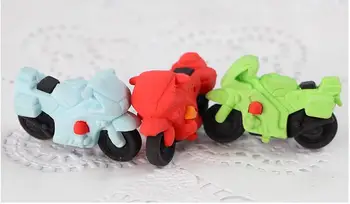 

4Pcs Cartoon Rubber New Hot-Selling Stationery Motorcycle Car Shape Eraser