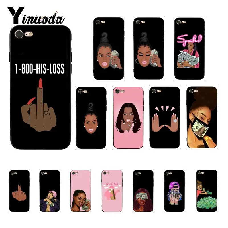 Yinuoda KDMOJI MONEY STACKS TPU черный чехол для телефона iPhone 8 7 6S 5 5S SE XR X XS 11 Pro MAX|Чехлы-накладки|